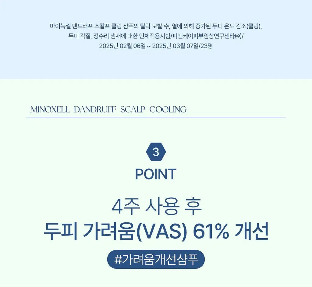 [New/현대약품특허]마이녹셀 댄드러프 스칼프 쿨링 샴푸 480ml 상세페이지 16